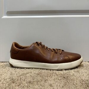 Cole Haan GrandPro Tennis Shoes Mens Size 9.5 Brown Leather Casual Sneakers